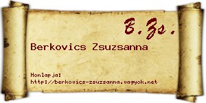 Berkovics Zsuzsanna névjegykártya