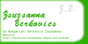 zsuzsanna berkovics business card